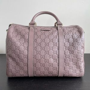 Guccissima Joy Leather Boston Bag Muave